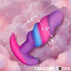 XR Brands® Unicorn Swirl Silicone Butt Plug Small - Rolik®