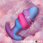 XR Brands® Unicorn Swirl Silicone Butt Plug Large - Rolik®
