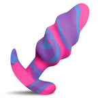 XR Brands® Unicorn Swirl Silicone Butt Plug Medium - Rolik®