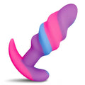 XR Brands® Unicorn Swirl Silicone Butt Plug Small - Rolik®