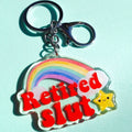 UntamedEgo LLC. Retired Slut Glitter Acrylic Keychain – Original Design