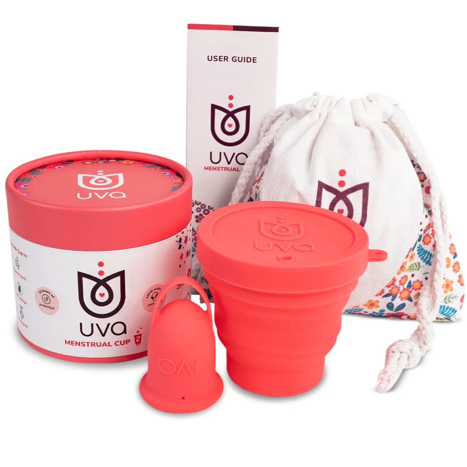 Uva UVA 2 Silicone Menstrual Cup – Size A (20mL | Moderate Flow)