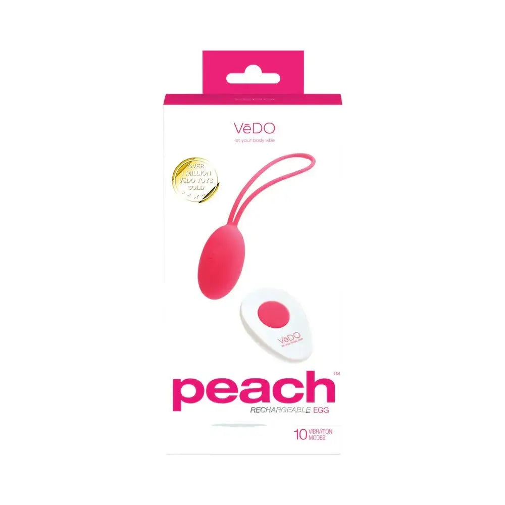 VeDO™ Peach Rechargeable Remote Vibrating Egg - Rolik®