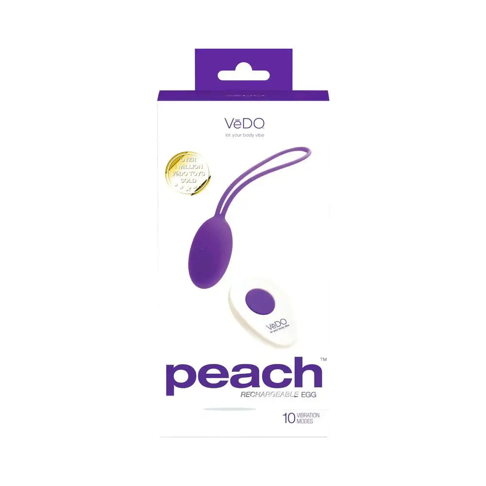VeDO™ Peach Rechargeable Remote Vibrating Egg - Rolik®