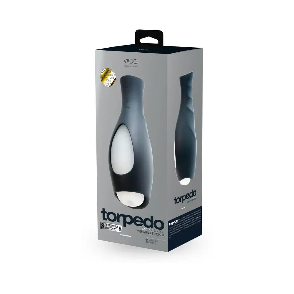 VeDO™ Torpedo Vibrating Masturbator | Triple Motor Glow-in-Dark Black