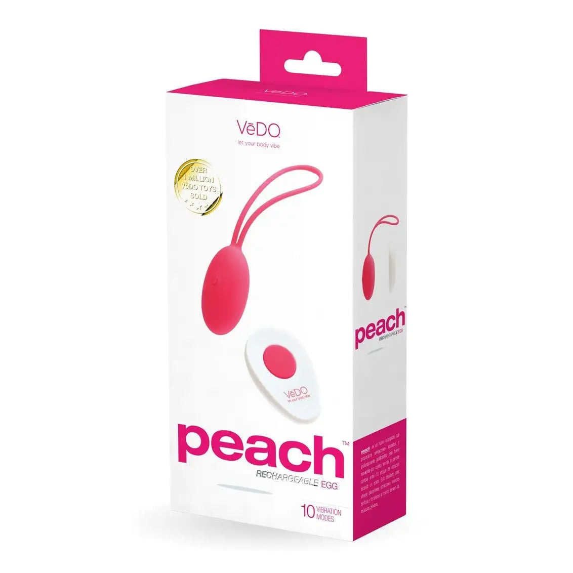 VeDO™ VeDO Peach Remote Vibrating Kegel Egg
