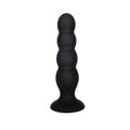 Vers® Liquid Silicone Suction Plug with Steel Motion Balls - Black - Anal Probe