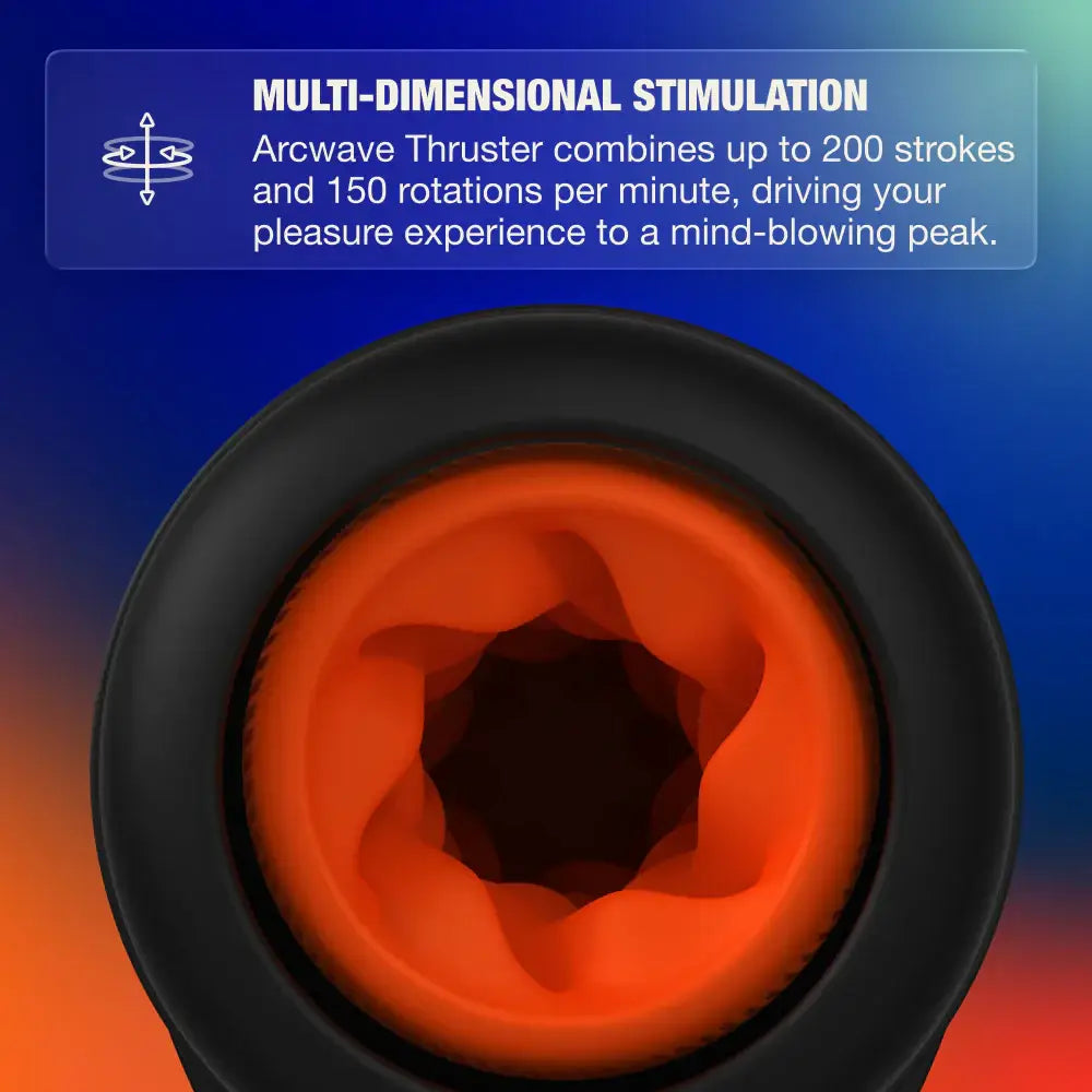 We-Vibe® Arcwave Thruster Automatic Stroker – 200 Strokes/Min Rotation & App Sync Black