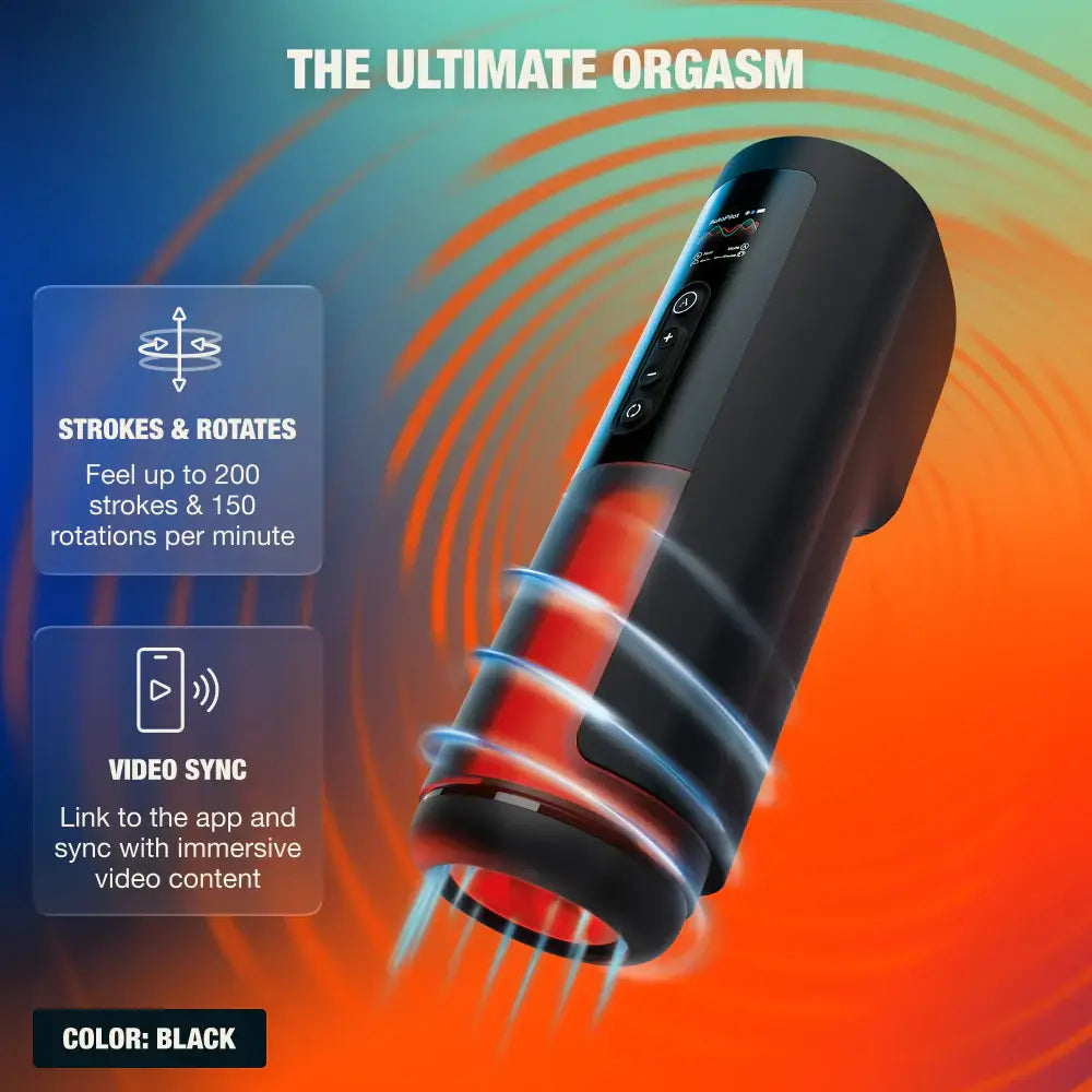 We-Vibe® Arcwave Thruster Automatic Stroker – 200 Strokes/Min Rotation & App Sync Black