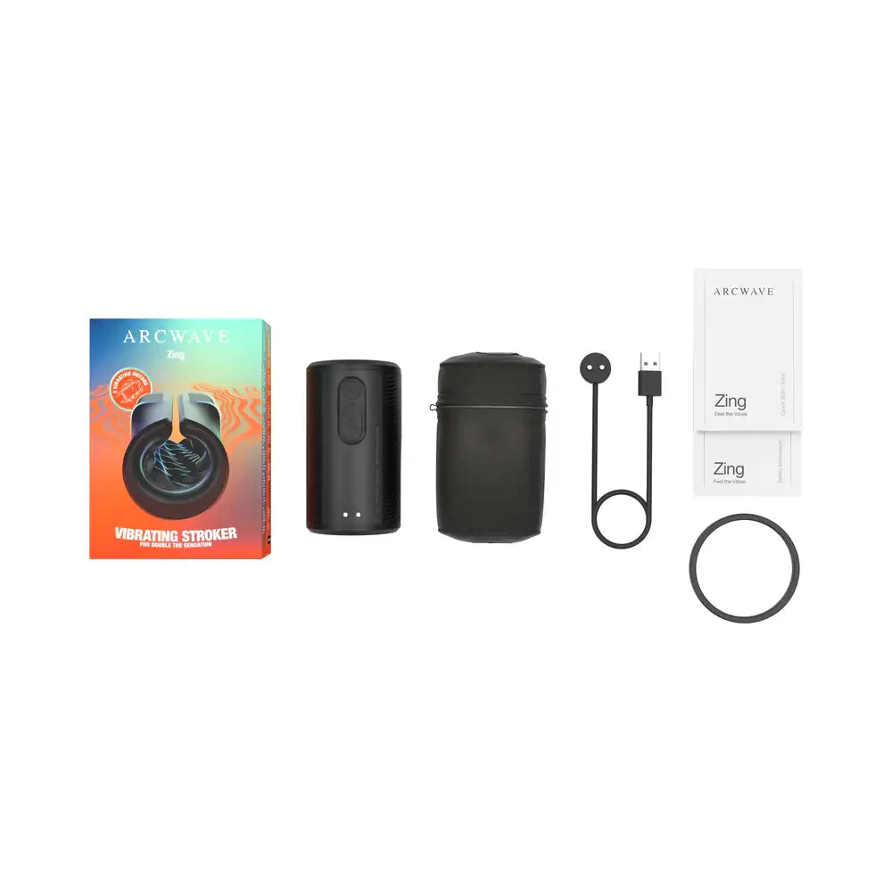 Arcwave Zing Vibrating Stroker Black Masturbator