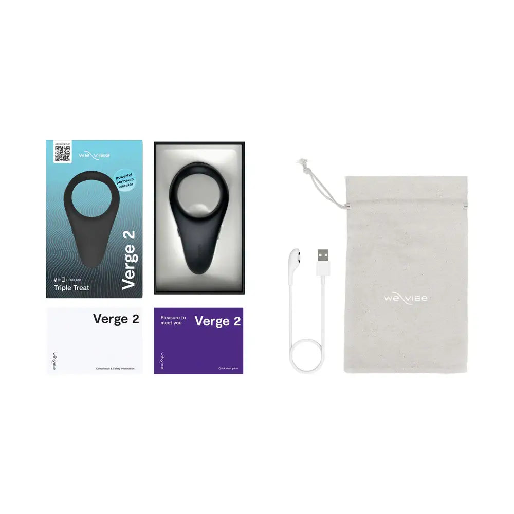 We-Vibe® Verge 2 Vibrating Perineum Stimulator C-Ring Black