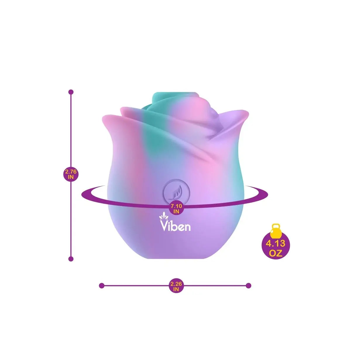 Viben Zen Rose Handheld Rose Clitoral and Nipple Stimulator - Rolik®