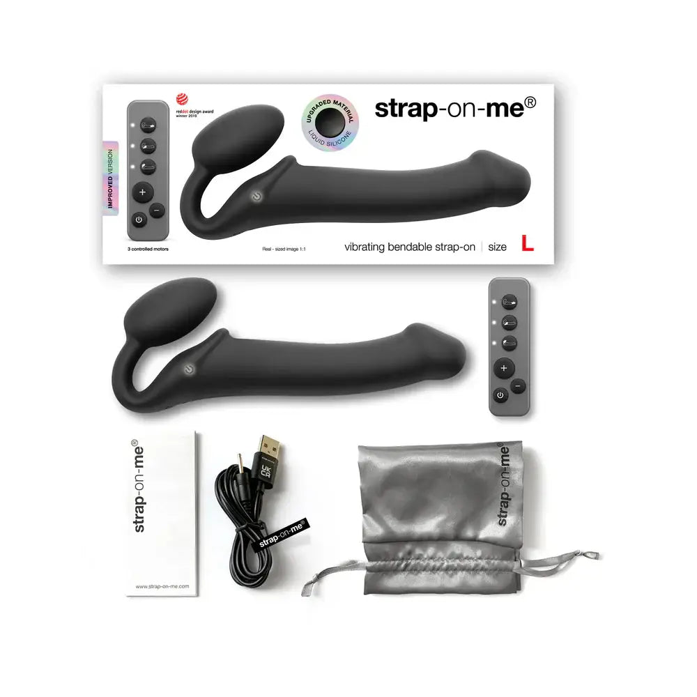 Vibrating 3 Motor Remote Controlled Strap On - Dildo