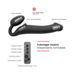 Vibrating 3 Motor Remote Controlled Strap On - Dildo
