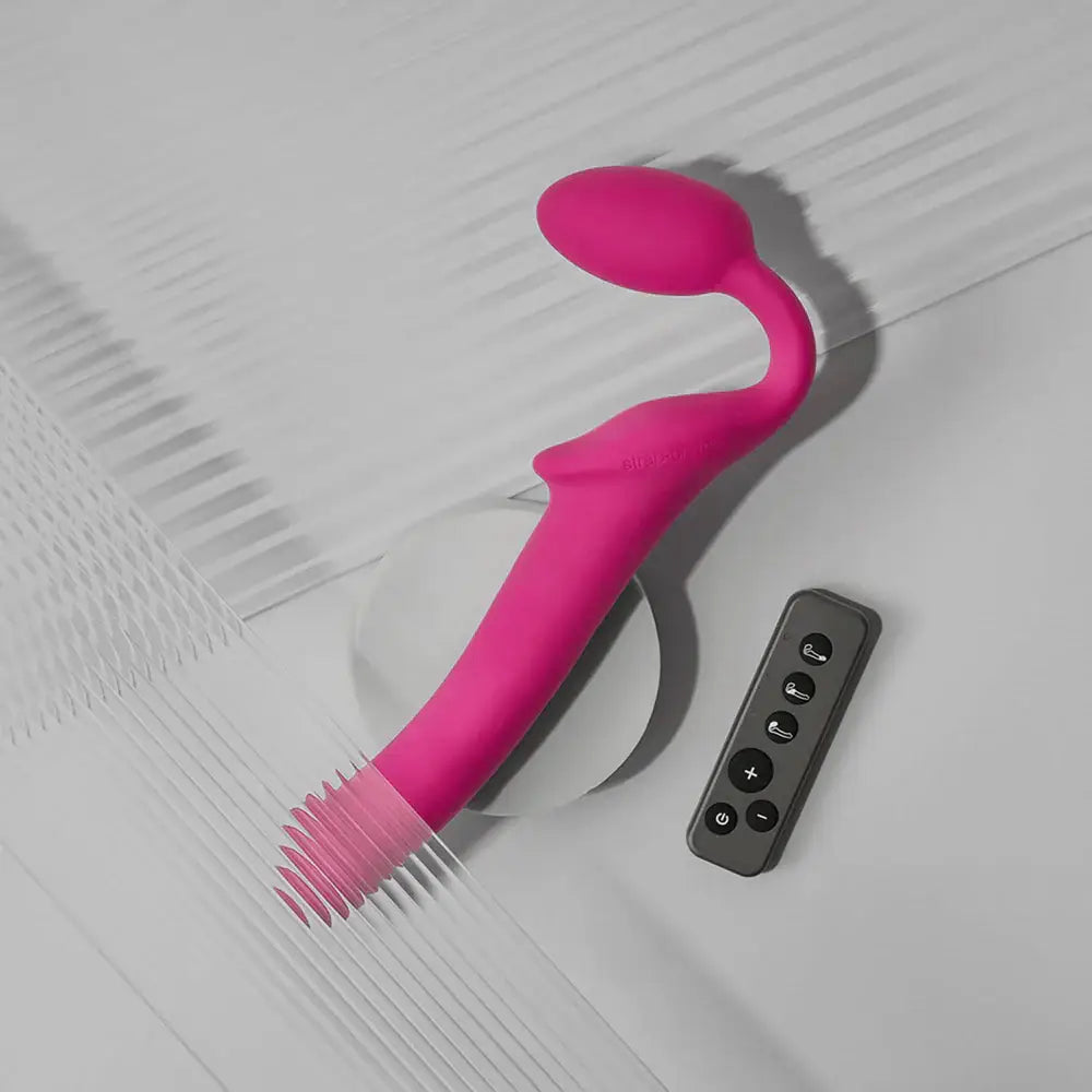 Vibrating Bendable Remote Strapless Strap-On