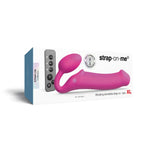 Fuchsia / XL Vibrating Bendable Remote Strapless Strap-On