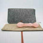 Vitalis Rose Quartz Wand / 7’’ Curved Double End Bulbous