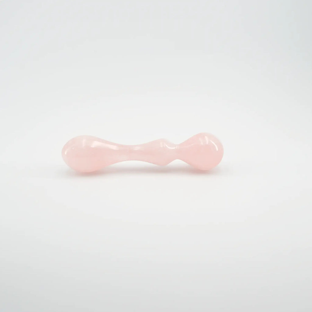 Vitalis Rose Quartz Wand / 7’’ Curved Double End Bulbous