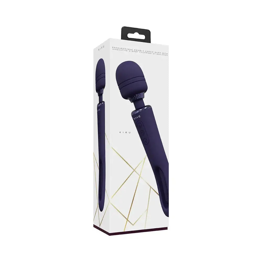 Vive Kiku Double Ended Wand Vibrator with G - Spot Flapping Stimulator - Rolik®
