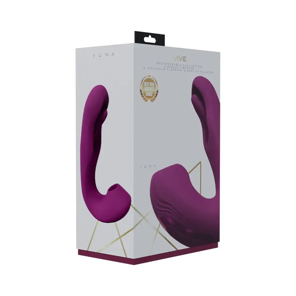 Vive Yuna Airwave Vibrator with G - Spot Flapping Stimulator