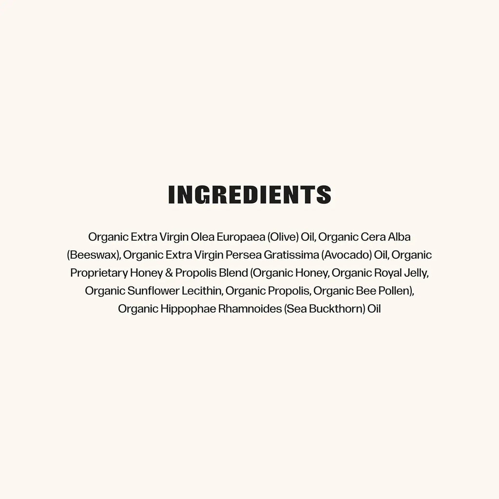 List of ingredients on a white background