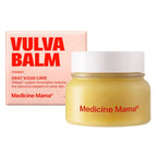 Vulva balm jar and packaging with 'Medicine Mama' branding on a white background