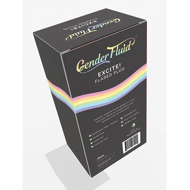 Gender Fluid Excite! Flared Aluminum Alloy Plug - Silver - Butt