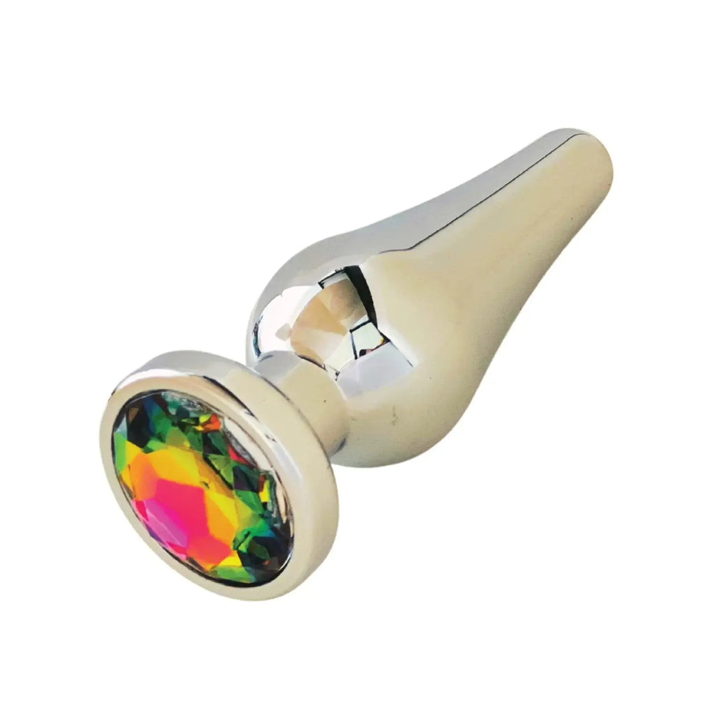 Gender Fluid Excite! Flared Aluminum Alloy Plug - Silver - Butt