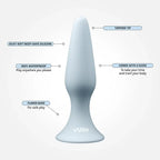 Vush™ Essentials Plug Trio | 3-Piece Body-Safe Silicone Butt Set Light Blue