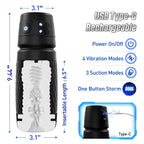 The Warrior Sucking & Vibrating Masturbator - Black