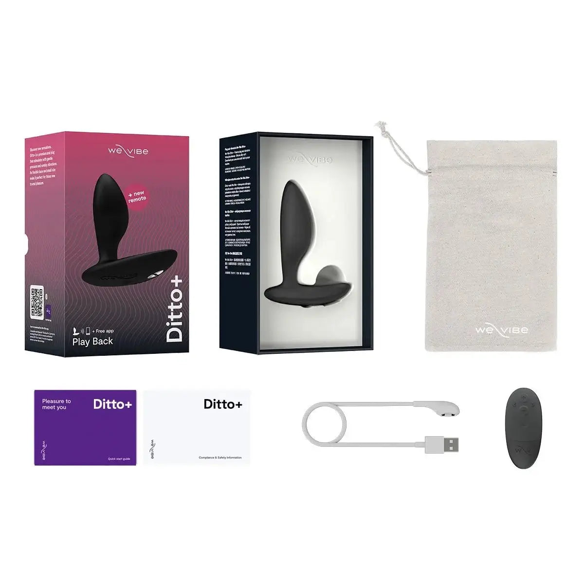 We - Vibe® Ditto+ Vibrating Anal Plug - Rolik®