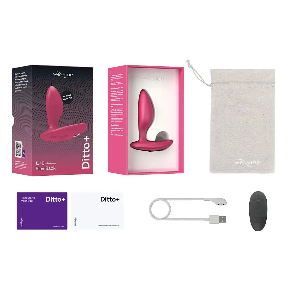 We - Vibe® Ditto+ Vibrating Anal Plug - Rolik®