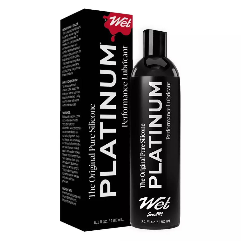 Wet® Lubricants Platinum Luxury Silicone-Based Personal Lubricant 6.1 fl. oz.