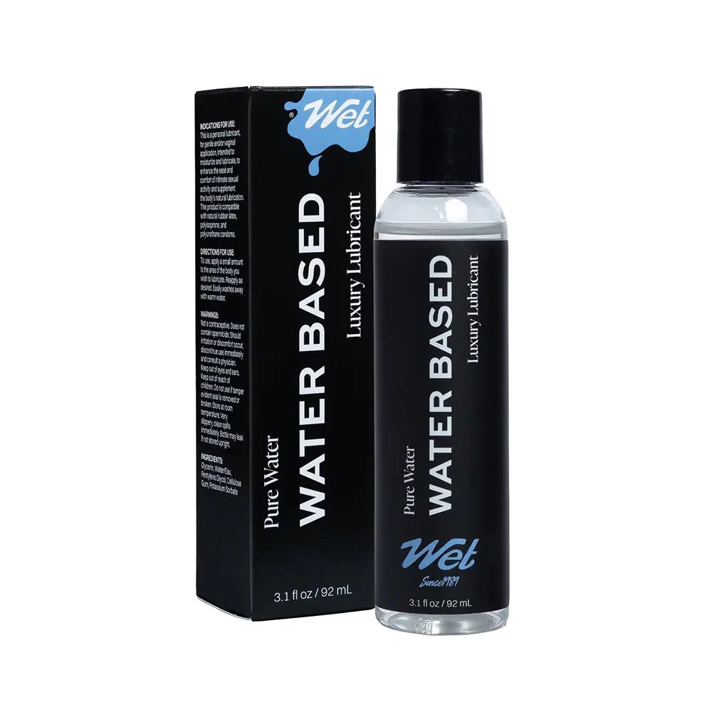 Wet® Lubricants Water Luxury Water-Based Lubricant – FDA Cleared Doctor Recommended 3.1 fl. oz.
