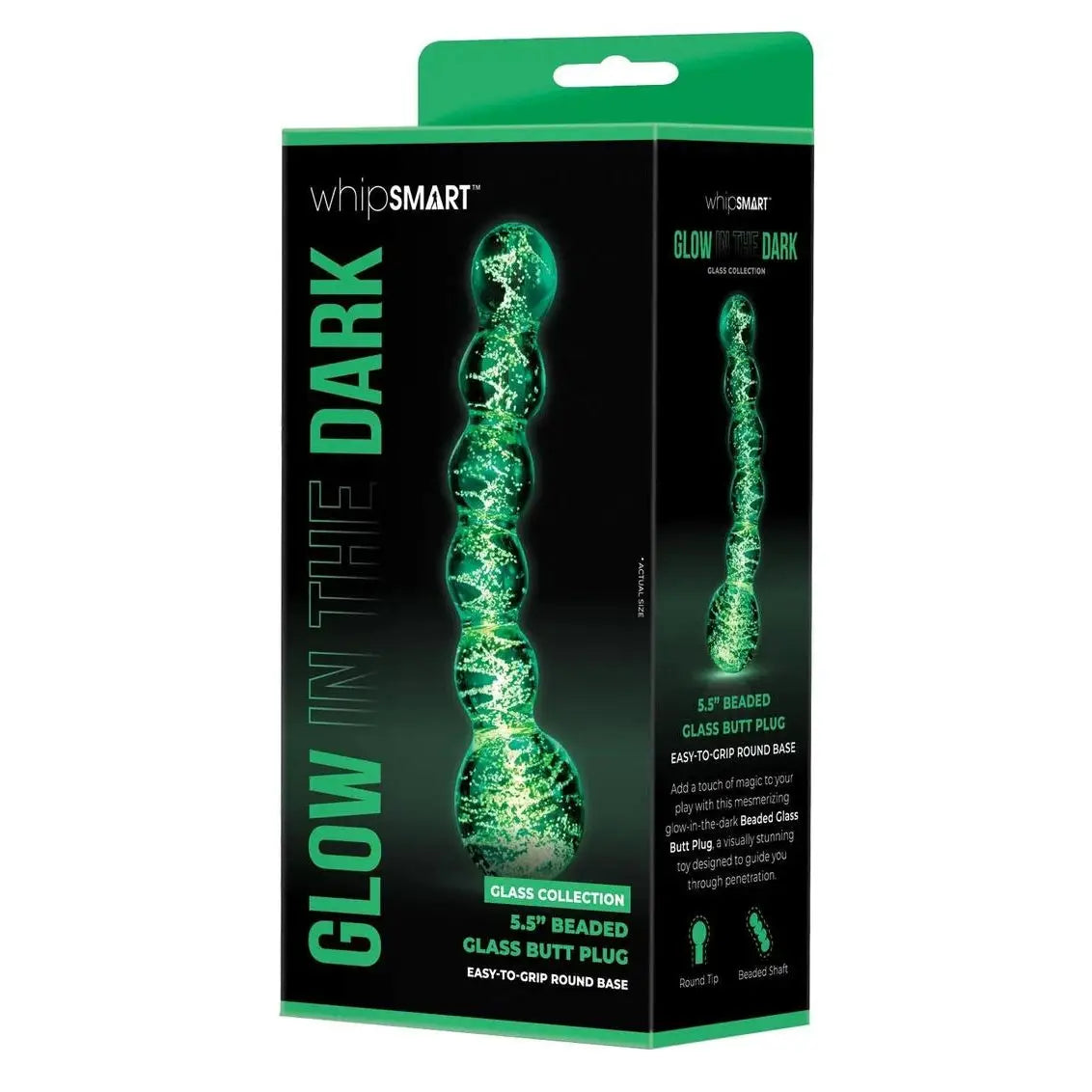 Glow in the Dark Whipsmart Beaded Glass Probe