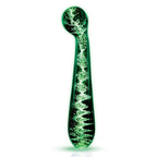 Glow in the Dark Whipsmart Bulbous Glass Dildo with Curved Base
