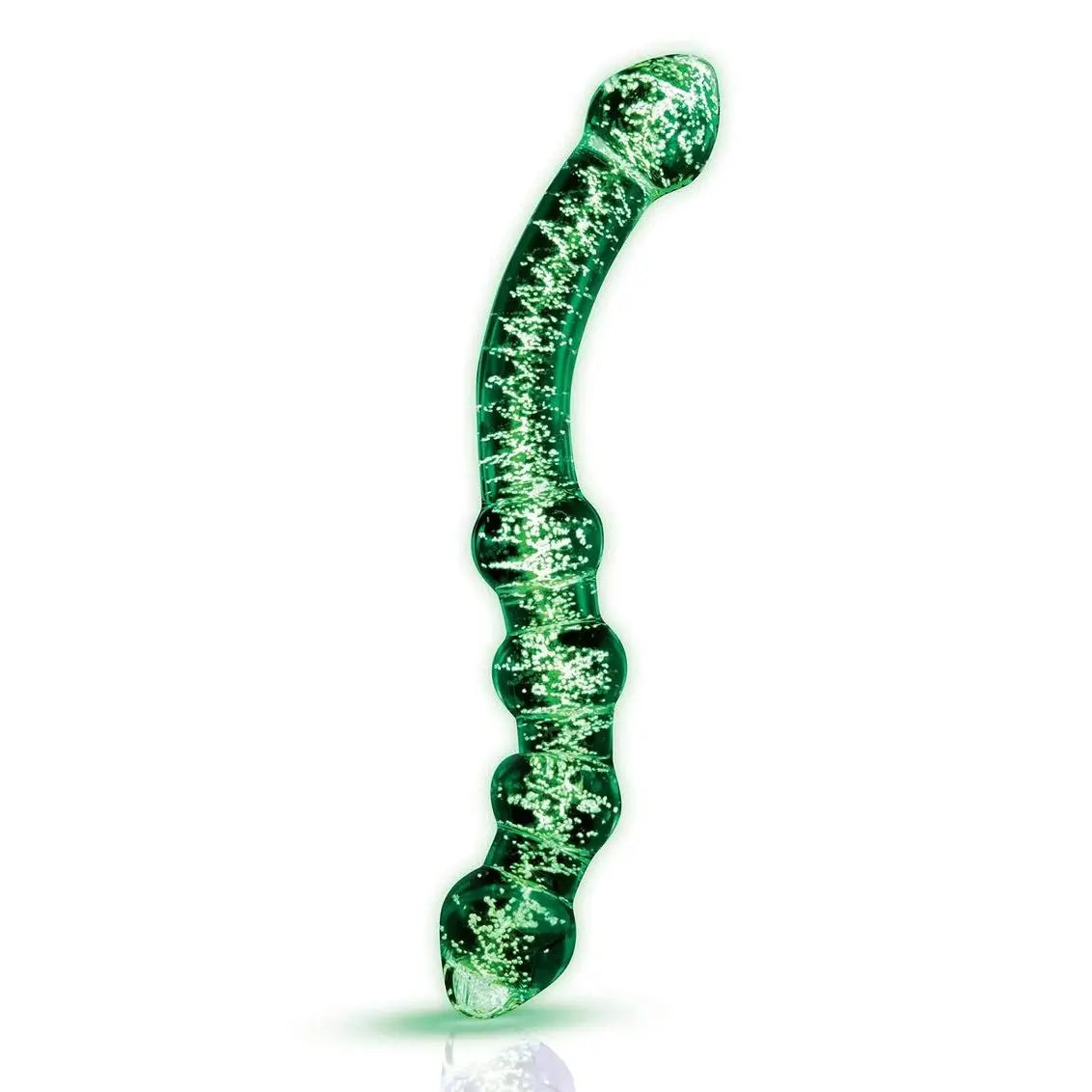 Glow in the Dark Whipsmart Dual Ended Beaded Glass Dildo