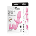 Pink Whipsmart Furry Tales 3.5’’ Silicone Pig Tail Butt Plug