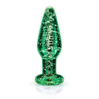 Glow in the Dark Whipsmart Glass Butt Plug with Flat Base