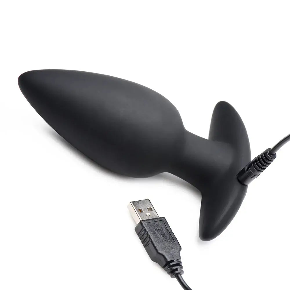 Whisperz™ Voice Activated 10X Vibrating Butt Plug with Remote - Black