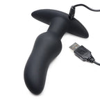 Whisperz™ Voice Activated 10X Vibrating Prostate Plug with Remote - Black - Anal Probe