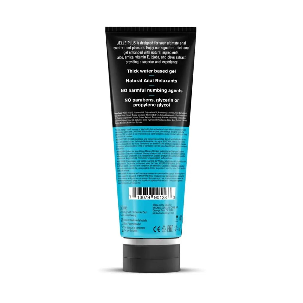 Wicked® Jelle Plus Water - Based Anal Lubricant with Relaxants - Rolik®