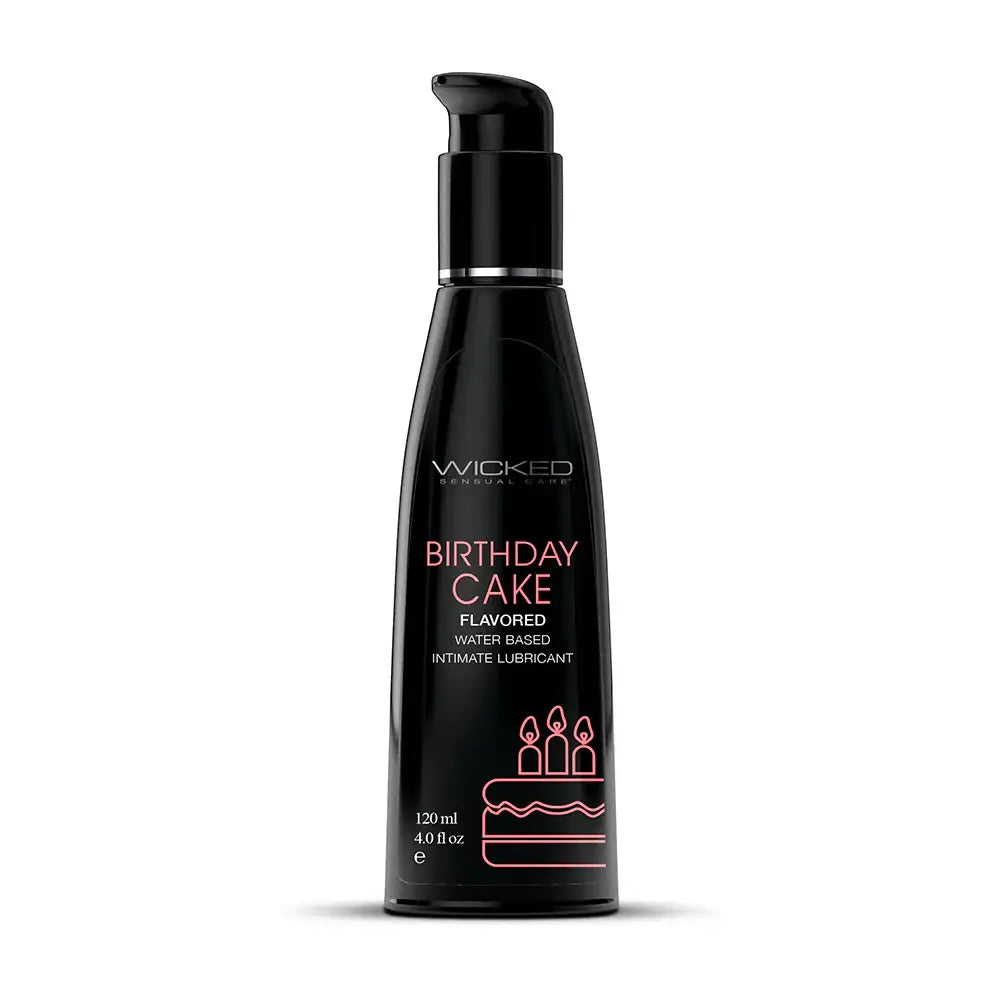 Aqua Flavored Water - Based Lubricant - Birthday Cake