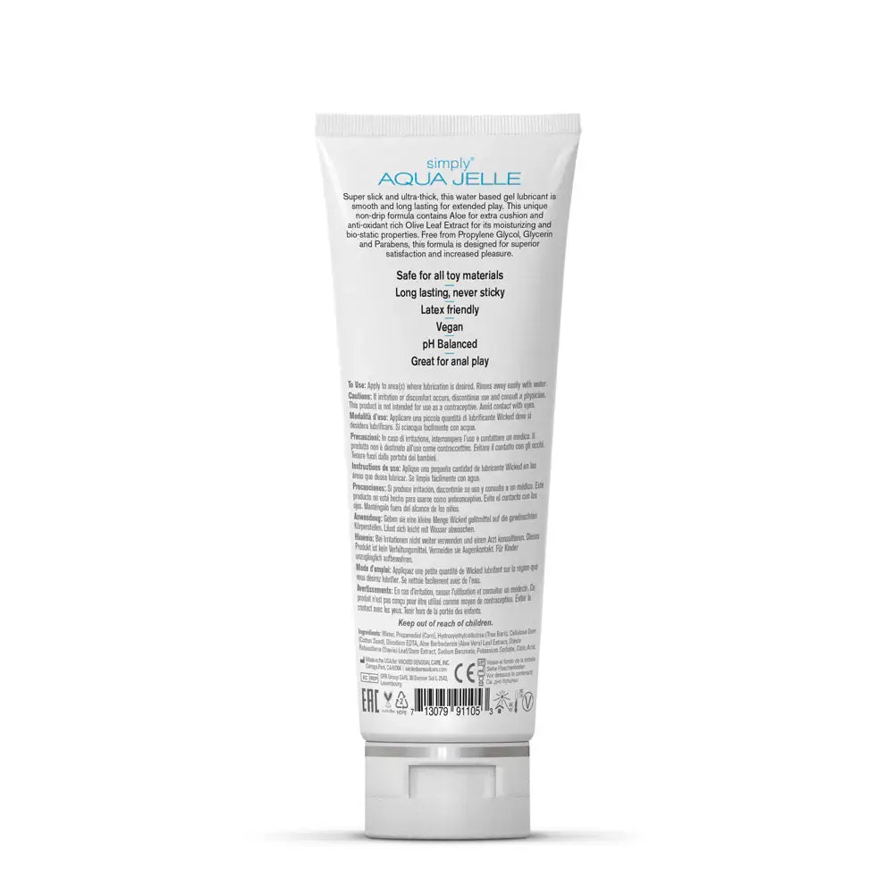 Simply® Aqua Jelle Water - Based Lubricant - 4 fl. oz.