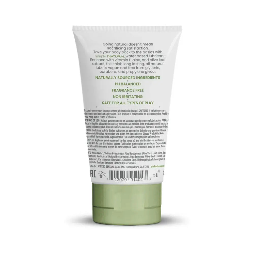 Wicked® Sensual Care Wicked Simply Natural Water-Based Lubricant with Olive Leaf Extract | 4 fl. oz.