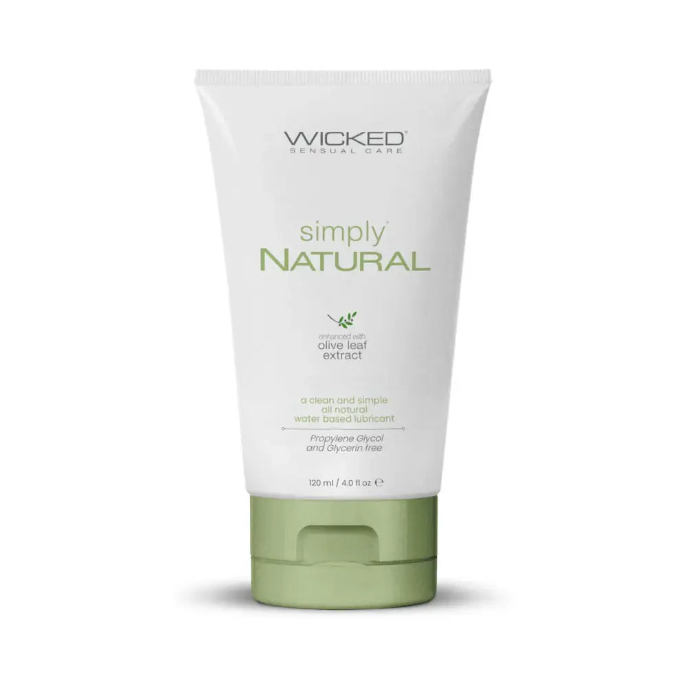 Wicked® Sensual Care Wicked Simply Natural Water-Based Lubricant with Olive Leaf Extract | 4 fl. oz.