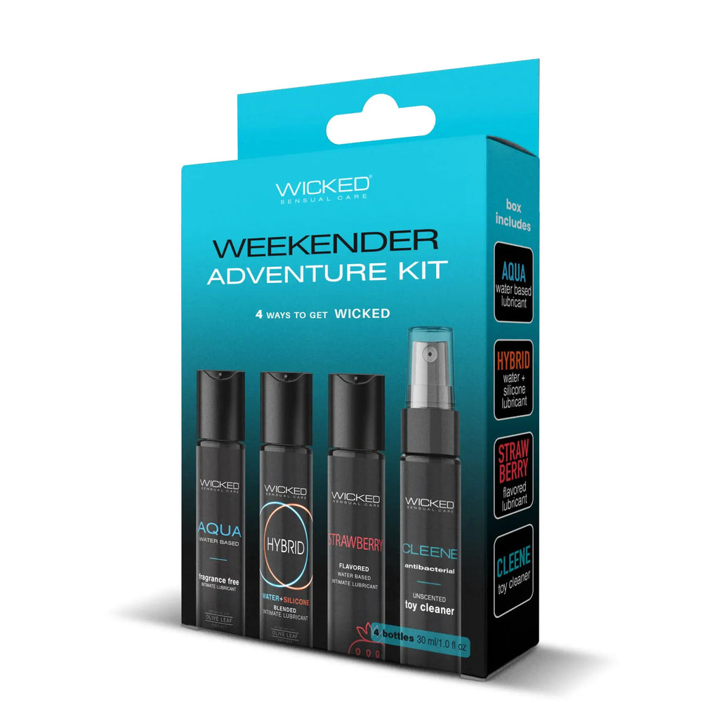 Wicked® Sensual Care Wicked Weekender Adventure Kit - TSA-Friendly Travel Lube & Toy Cleaner Set
