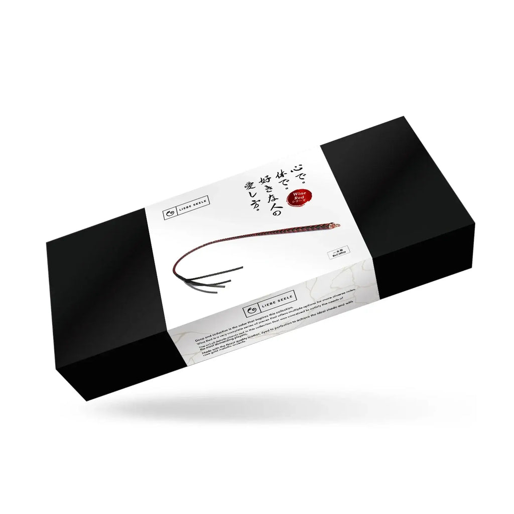 Wine Red Collection Leather Bull Whip - Burgundy - Flogger