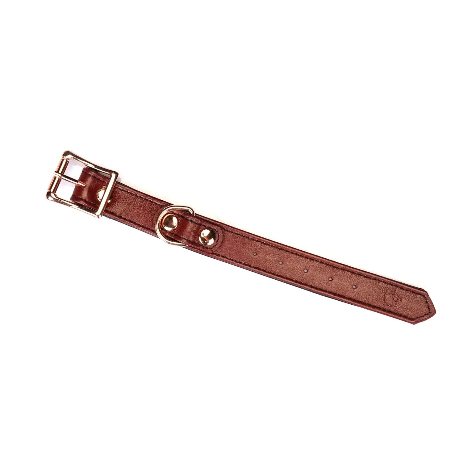 Wine Red Collection Leather Collar & Wrist Restraints Harness - Burgundy