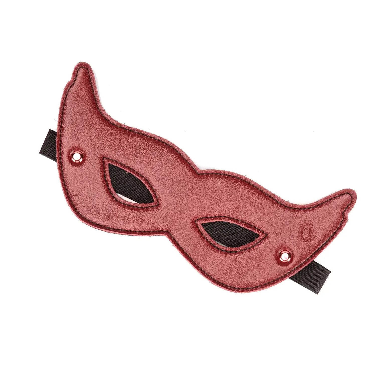 Wine Red Collection Leather Eye Mask - Burgundy